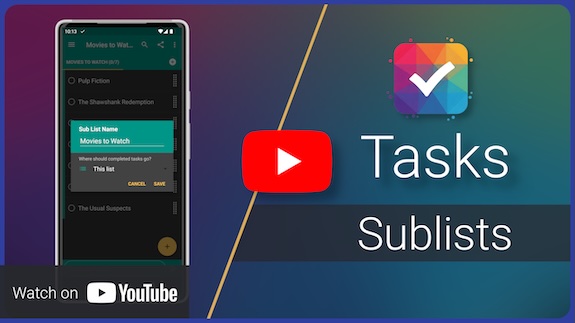 Sublists - YouTube
